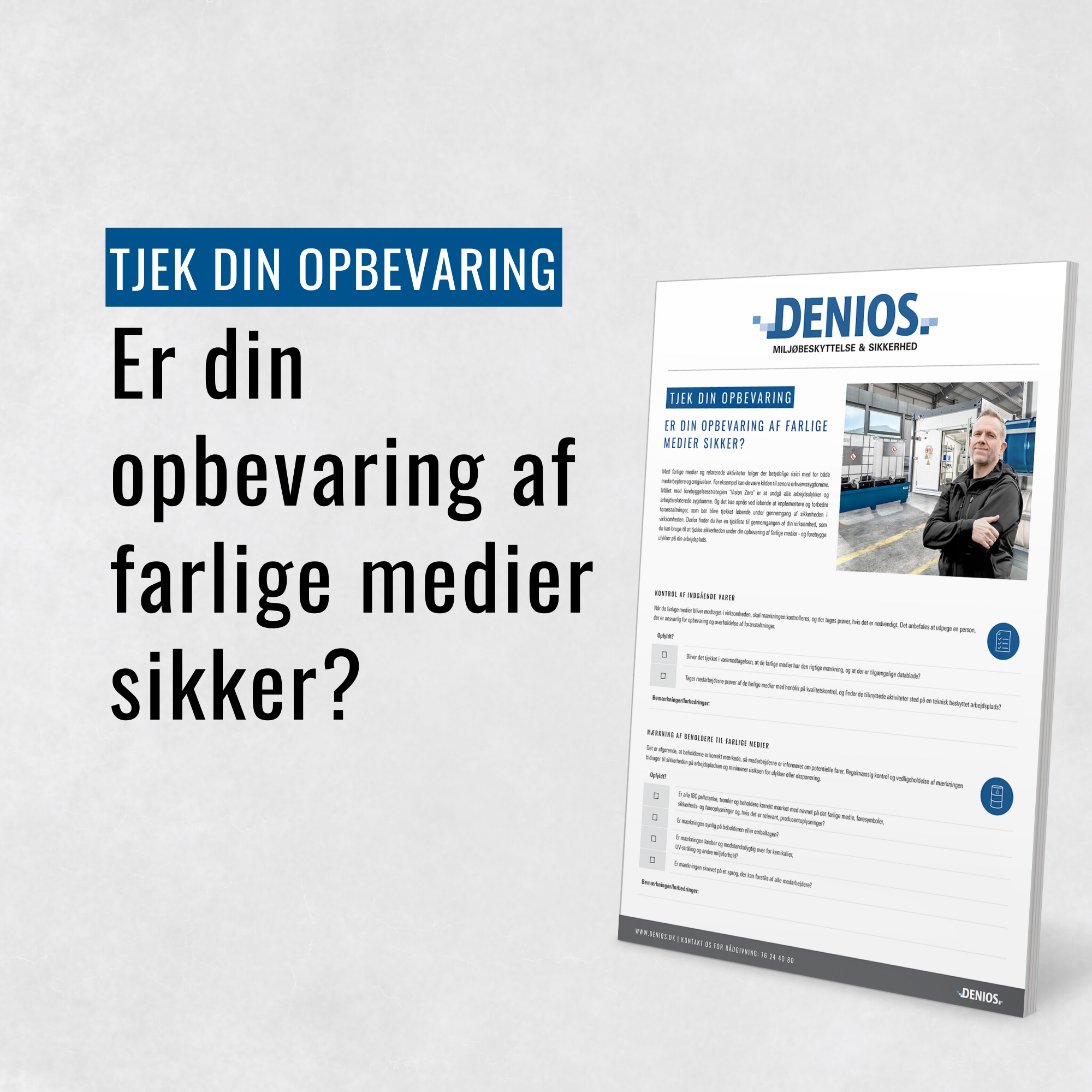 Tjekliste til sikker kemiopbevaring