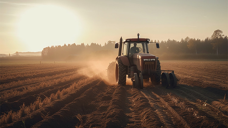 Traktor i mark