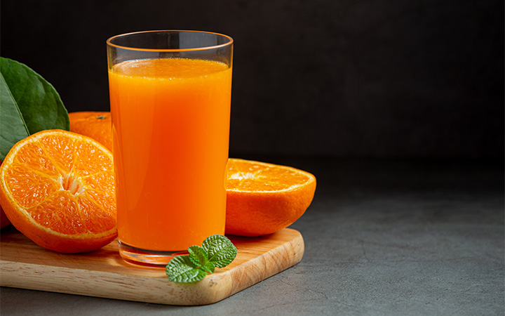 Frisk appelsinjuice